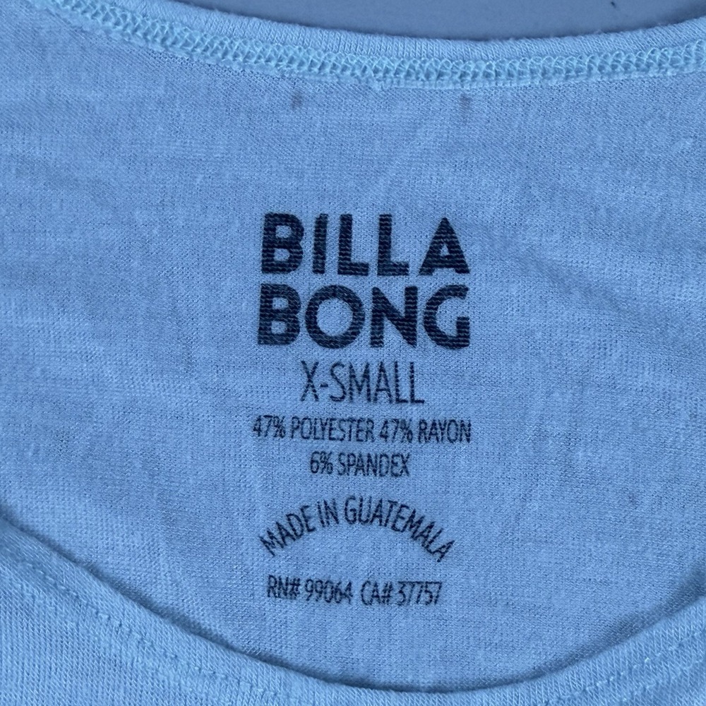 Billabong Rayz Up Tank Top Womens XS Mint Green Palm Beach Smile Loungewear - Picture 5 of 9